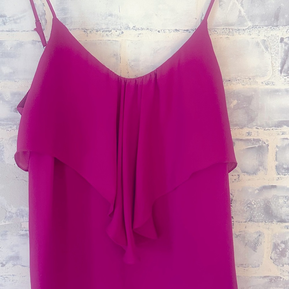 Haute Hippie | Dark Pink Silk Flowy Camisole - Picture 3 of 7